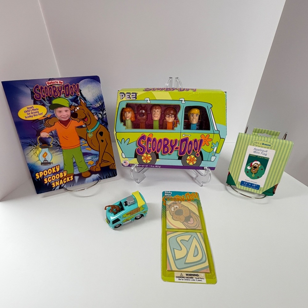 Scooby-Doo Mystery Machine PEZ Book Sticky Notes Toy Van Lot